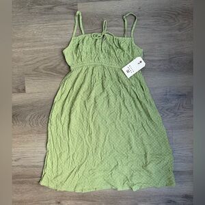 *NWT* Billabong Women’s Feeling Blue Dress Green Polka Dot Size S